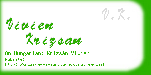 vivien krizsan business card